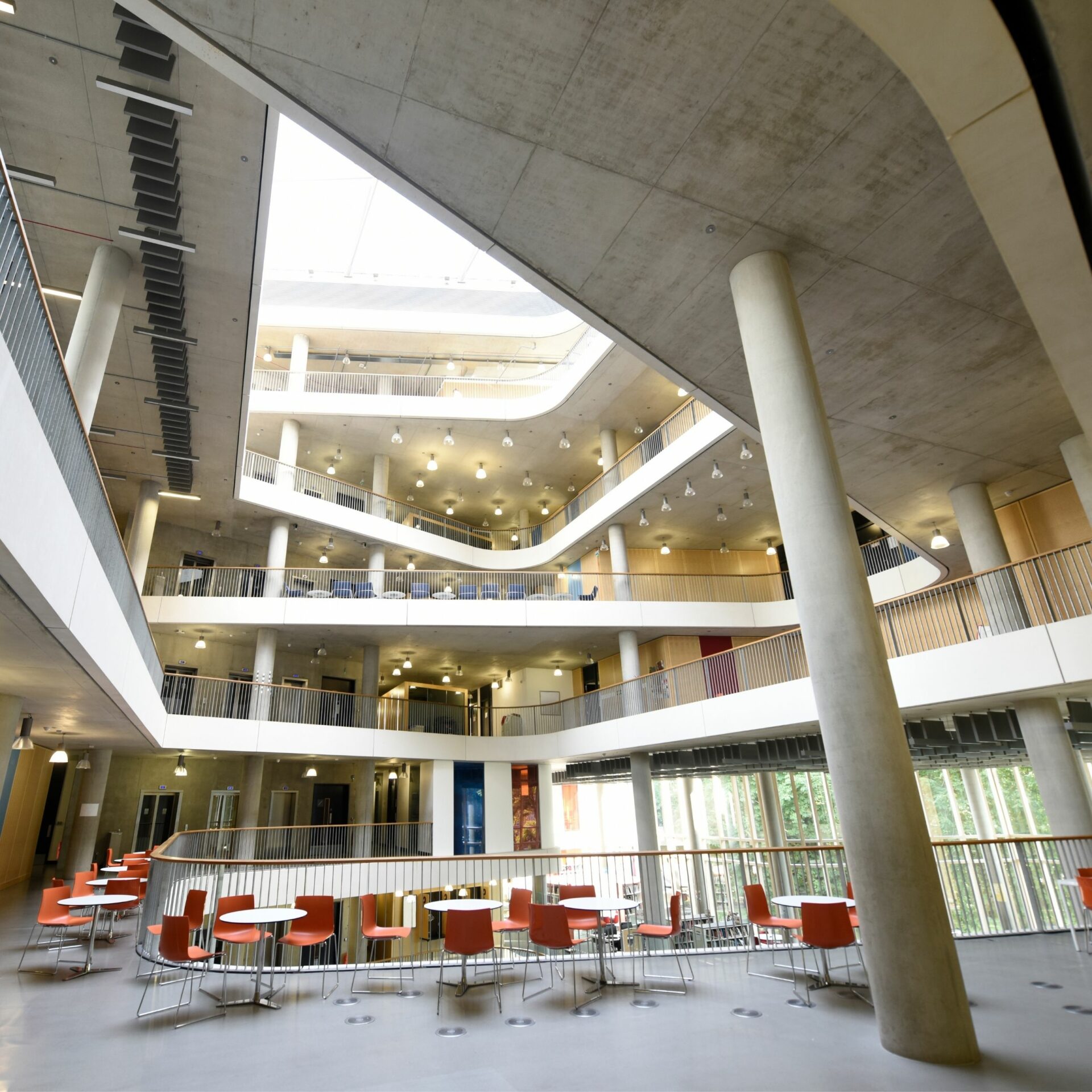 atrium architecture of university building